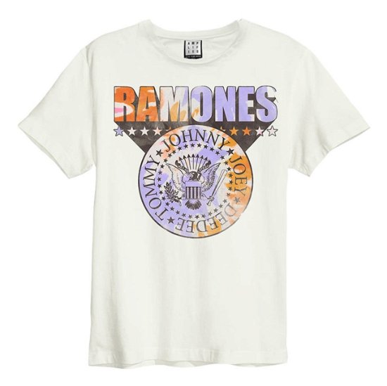 Cover for Ramones · Ramones - Tie Dye Shield Amplified Vintage White Medium T Shirt (T-shirt)