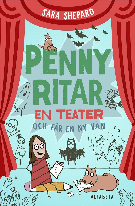 Cover for Sara Shepard · Penny ritar en teater och får en ny vän (Innbunden bok) (2024)