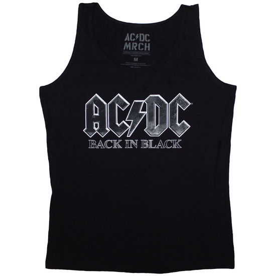 Cover for AC/DC · AC/DC Ladies Vest T-Shirt: Back In Black (CLOTHES) [size M]