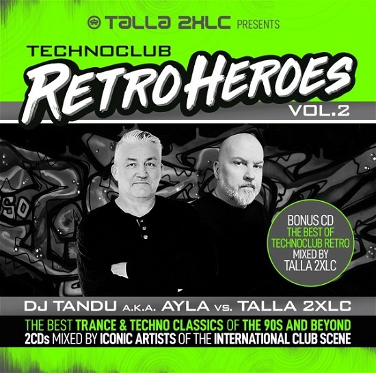 Cover for Talla 2XLC presents Techno Club Retroheroes Vol. 2 (CD) (2024)