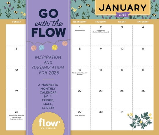 Irene Smit · Go with the Flow: Inspiration and Organization for 2025: A Magnetic Monthly Calendar for a Fridge, Wall, or Desk (Kalender) (2024)