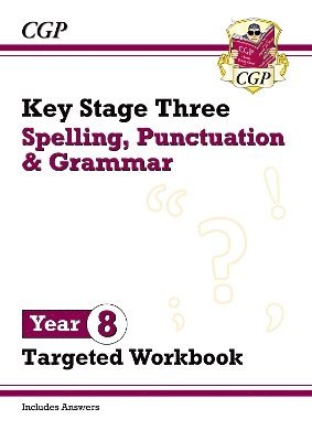 Cover for CGP Books · New KS3 Year 8 Spelling, Punctuation and Grammar Targeted Workbook (with answers) (Pocketbok) (2025)