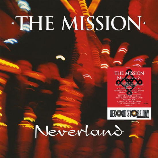 Cover for The Mission · Neverland (30th Anniversary Edition) (LP) [RSD 2025 Translucent Red / Translucent Yellow vinyl edition] (2025)