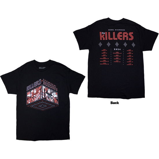 Cover for Killers - The · The Killers Unisex T-Shirt: Tour '24 Rebel Diamonds (Black) (Back Print &amp; Ex-Tour) (T-shirt) [size S]