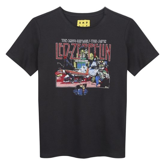 Cover for Led Zeppelin · Led Zeppelin - The Song Remains The Same Amplified Vintage Charcoal Kids T-Shirt 11/12 Years (Klær) (2023)
