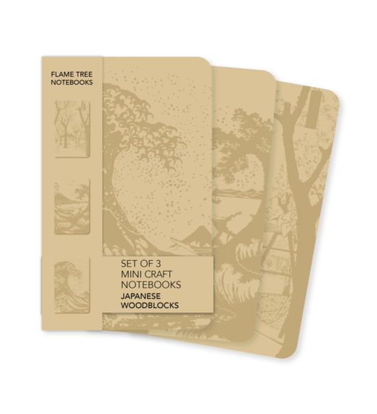 Cover for Flame Tree Studio · Japanese Woodblocks Set of 3 Mini Craft Notebooks (Stationery) [New ed edition] (2026)