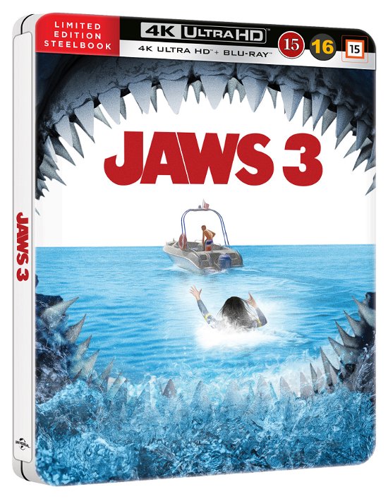 Cover for Jaws 3 (4K Ultra HD/BD) [Limited Steelbook edition] (2024)