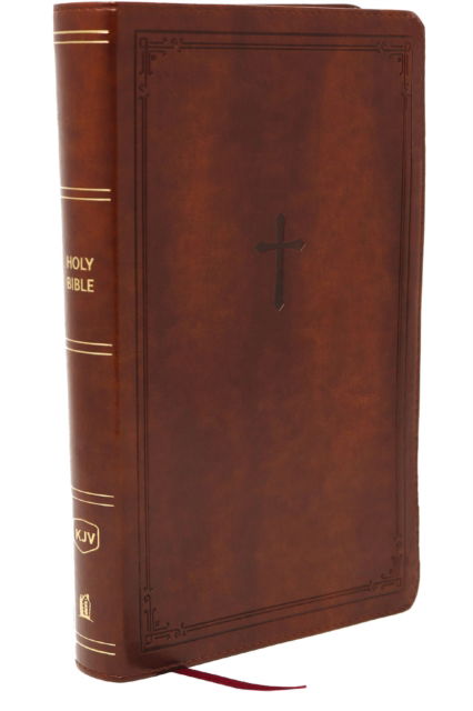 Cover for Thomas Nelson · KJV Giant Print End-of-Verse Reference Bible, Brown Leathersoft, Red Letter, Comfort Print (Lederbuch) (2025)