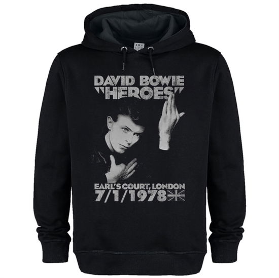 Cover for David Bowie · David Bowie Heroes Amplified Vintage Black Large Hoodie Sweatshirt (T-shirt) (2024)