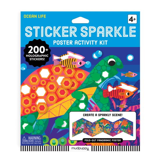 Cover for Mudpuppy · Ocean Life Sticker Sparkle Poster Activity Kit (Book) (2025)