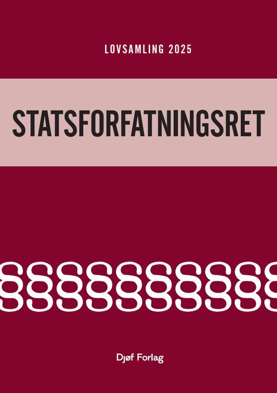 Cover for Michael Hansen Jensen · Lærebog: Lovsamling - Statsforfatningsret (Sewn Spine Book) [1º edição] (2025)