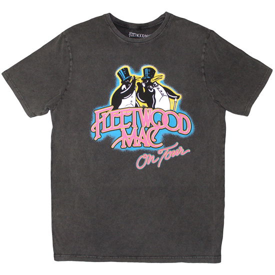 Cover for Fleetwood Mac · Fleetwood Mac Unisex Stone Wash T-Shirt: On Tour (Charcoal Grey) (T-shirt) [size L]