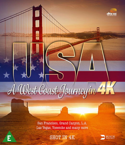 Cover for USA  a West Coast Journey in 4k · USA - A West Coast Journey In (4K Ultra HD/BD) (2016)