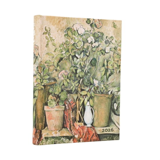 Cover for Paperblanks · 2026 Cezanne's Terracotta Pots and Flowers Midi 12-month Day-at-a-Time Hardcover Flexi Dayplanner 2026 (Elastic Band Closure) (Inbunden Bok) (2025)