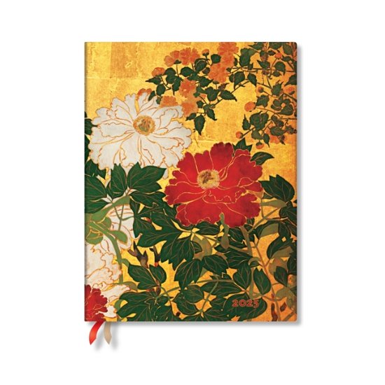 Cover for Paperblanks · Natsu (Rinpa Florals) Ultra 12-month Vertical Softcover Flexi Dayplanner 2025 (Elastic Band Closure) - Rinpa Florals (Paperback Book) (2024)