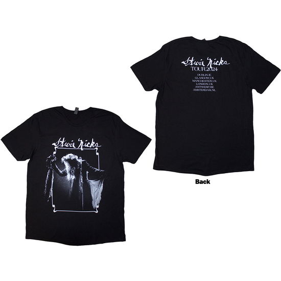 Cover for Stevie Nicks · Stevie Nicks Unisex T-Shirt: Tour '24 Live Photo (Black) (Back Print &amp; Ex-Tour) (T-shirt) [size S]