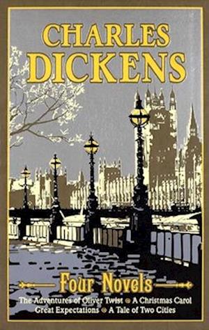 Cover for Charles Dickens · Charles Dickens Four Novels: The Adventures of Oliver Twist, a Christmas Carol, Great Expectations, a Tale of Two Cities - Leather-Bound Classics (Leather Book) (2026)