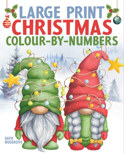 Cover for David Woodroffe · Large Print Christmas Colour-by-Numbers - Arcturus Large Print Colour by Numbers Collection (Paperback Book) (2025)