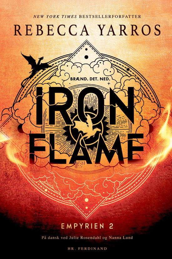Cover for Rebecca Yarros · Empyrien: Iron Flame - Brænd. Det. Ned. (Paperback Book) [2nd edition] (2025)