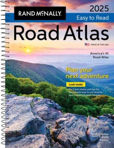 Cover for Rand McNally · Rand McNally 2025 Easy-To-Read Midsize Road Atlas USA, Canada &amp; Mexico (Spiralbok) (2024)
