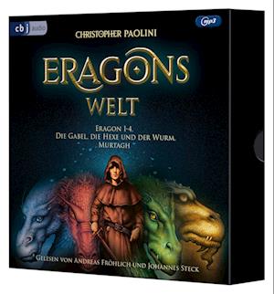 Cover for Christopher Paolini · Eragons Welt - Das Vermächtnis der Drachenreiter - Der Auftrag des Ältesten - Die Weisheit des Feuers - Das Erbe der Macht - Die Gabel, die Hexe und der Wurm - Murtagh (Lydbog (CD)) (2024)