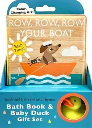 Cover for Editors Of Silver Dolphin Books · Touch And Trace Nursery Rhymes: Row, Row, Row Your Boat Bath Book &amp; Baby Duck Gi (Spielzeug) (2024)
