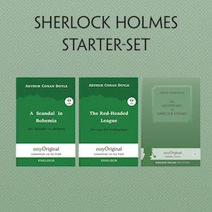 Cover for Arthur Conan Doyle · The Adventures of Sherlock Holmes (mit 4 MP3 Audio-CDs) - Starter-Set (Buch) (2023)