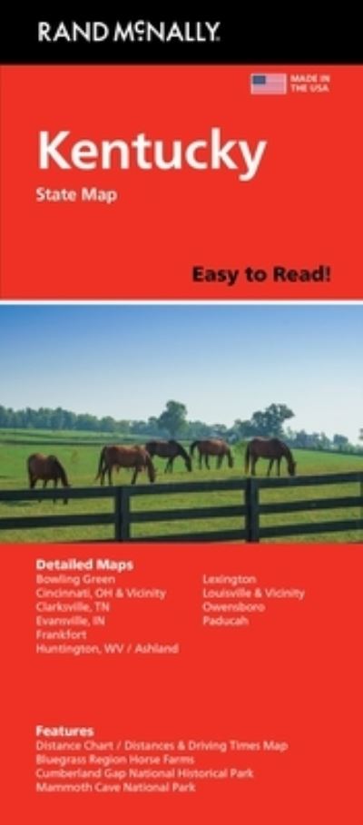 Cover for Rand McNally · Kentucky State Map: Rand McNally Easy to Read (Hardcover Book) (2024)