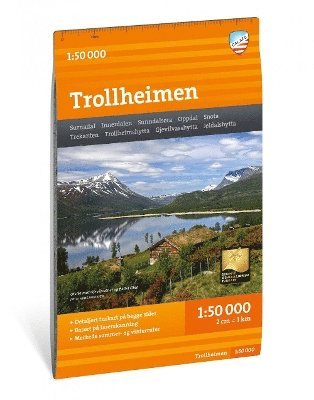Cover for Trollheimen Hiking Map - Mountain map detailed scale (Map) (2022)