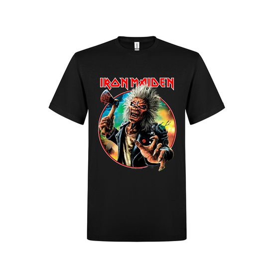 Cover for Iron Maiden · Axe Eddie Red White Circle Back and Front (T-shirt) [size M] (2025)