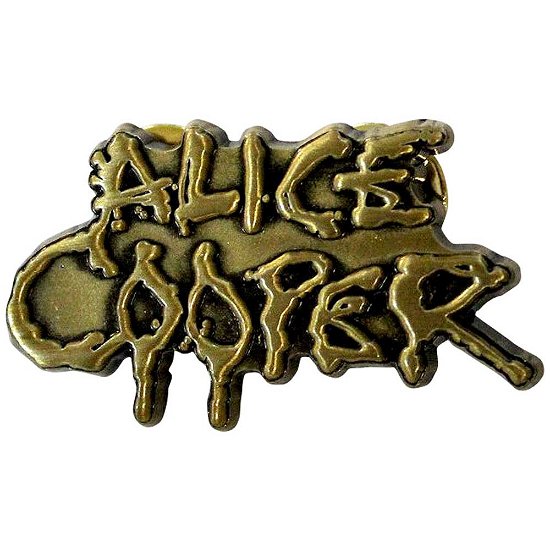 Cover for Alice Cooper · Alice Cooper Pin Badge: Dripping Logo Gold (Badge)