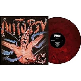 Cover for Autopsy · Severed Survival (35th Anniversary) (LP) [Red / Black Marbled edition] (2024)