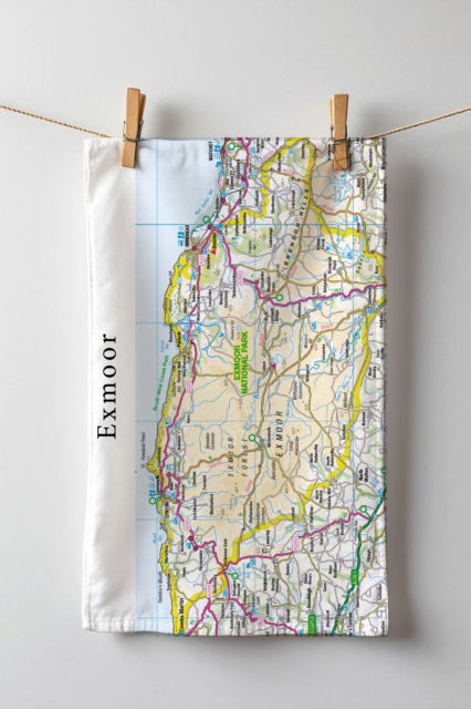 Cover for OS Map Tea-towel - Exmoor National Park (MERCH) (2025)