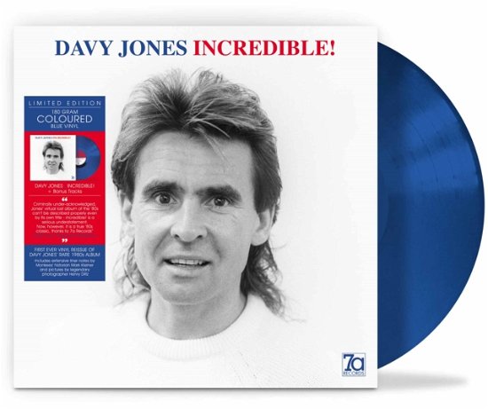 Cover for Davy Jones · Incredible! (Blue Vinyl) (LP) (2024)