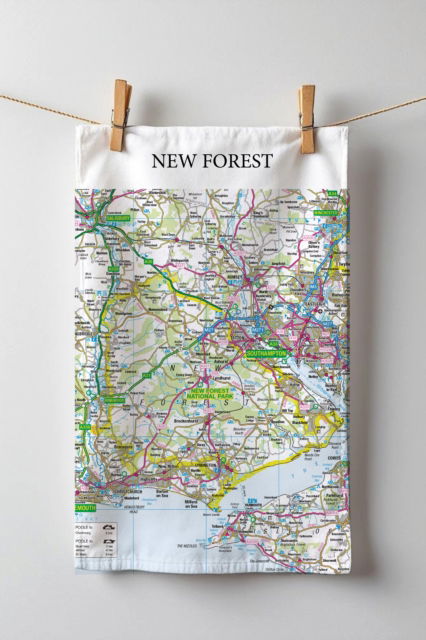 Cover for OS Map Tea-towel - New Forest National Park (MERCH) (2025)