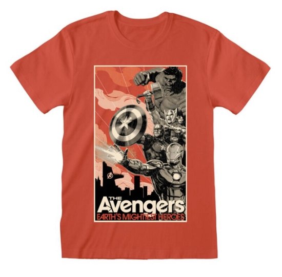 Cover for Marvel · Marvel Comics Avengers - Stylised Poster T Shirt (T-shirt) [size L] (2024)