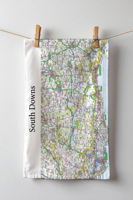 Cover for OS Map Tea-towel - South Downs National Park (MERCH) (2025)