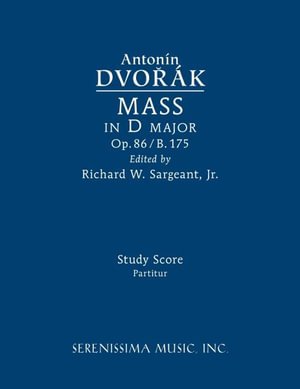 Cover for Antonin Dvorak · Mass in d Major, B. 175 (Buch) (2023)