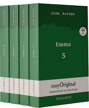 Cover for Jane Austen · Emma - Teile 5-8 (Buch + 4 MP3 Audio-CDs) - Lesemethode von Ilya Frank - Zweisprachige Ausgabe Englisch-Deutsch (Book) (2023)