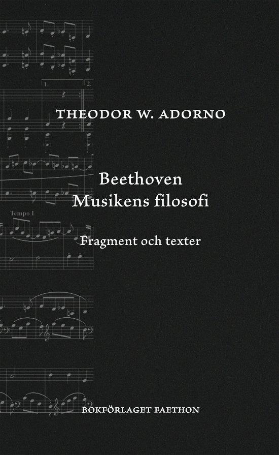 Cover for Theodor W. Adorno · Beethoven. Musikens filosofi (Bog) (2024)