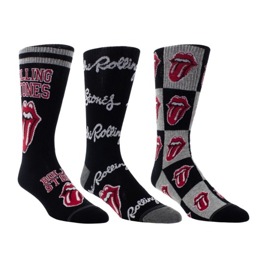 Cover for The Rolling Stones · Rolling Stones Assorted Crew Socks 3 Pack (One Size) (Bekleidung) (2024)