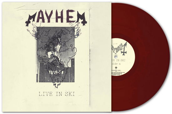 Cover for MAYHEM · Live In Ski (LP) [RSD 2025 Oxblood Vinyl edition] (2025)