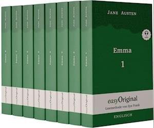 Cover for Jane Austen · Emma - Teile 1-8 (Buch + 8 MP3 Audio-CDs) - Lesemethode von Ilya Frank - Zweisprachige Ausgabe Englisch-Deutsch (Bok) (2023)