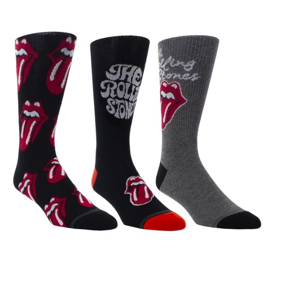 Cover for The Rolling Stones · Rolling Stones Assorted Crew Socks 3 Pack (One Size) (Bekleidung) (2024)