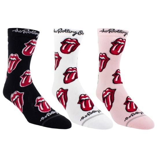 Cover for The Rolling Stones · Rolling Stones Womens Assorted Crew Socks 3 Pack (One Size) (Bekleidung) (2024)