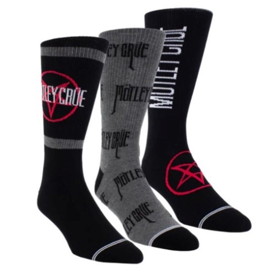 Cover for Mötley Crüe · Motley Crue Assorted Crew Socks 3 Pack (One Size) (Kläder) (2024)