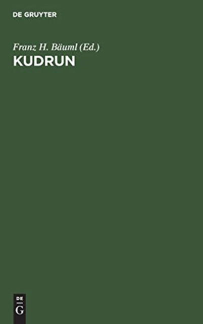Cover for Franz H Bauml · Kudrun (Hardcover Book) (1969)