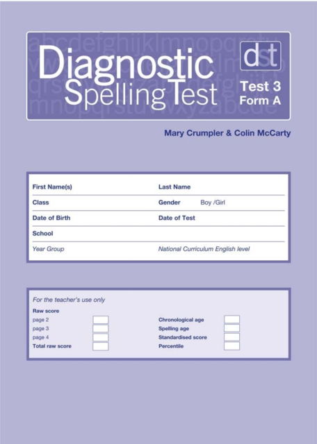 Cover for Mary Crumpler · Diagnostic Spelling Tests: Test 3, Form A Pk10 - Diagnostic Spelling Tests (Loose-leaf) (2006)