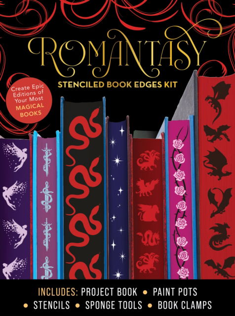 Cover for Editors of Chartwell Books · Romantasy Stenciled Book Edges Kit: Create Epic Editions of Your Most Magical Books (Bog) (2025)
