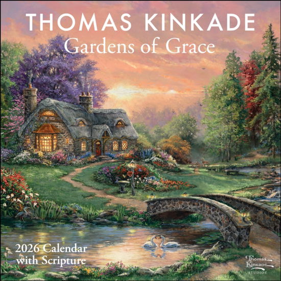 Cover for Thomas Kinkade · Thomas Kinkade Gardens of Grace 2026 Wall Calendar with Scripture (Calendar) (2025)